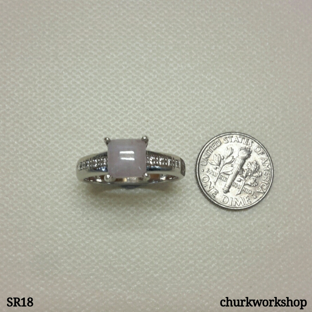 Lavender jade ring