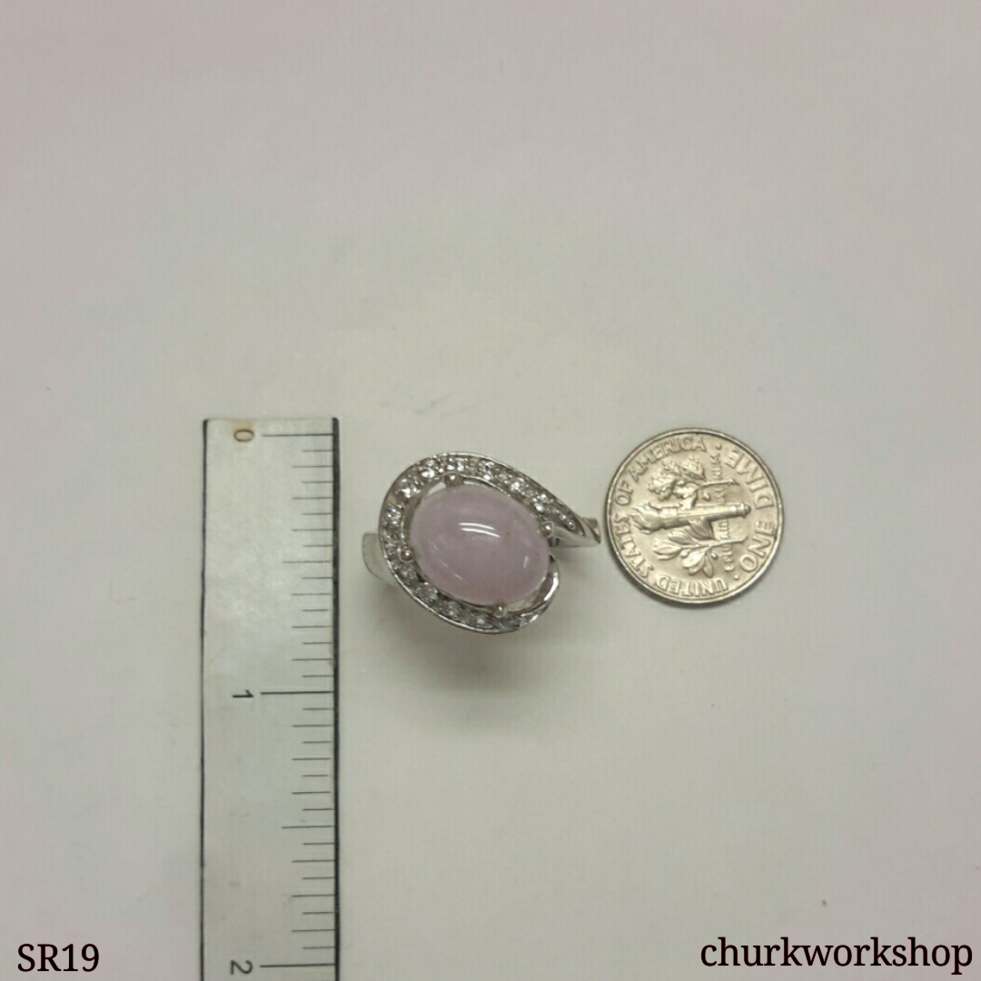 Lavender jade ring