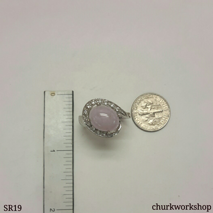 Lavender jade ring