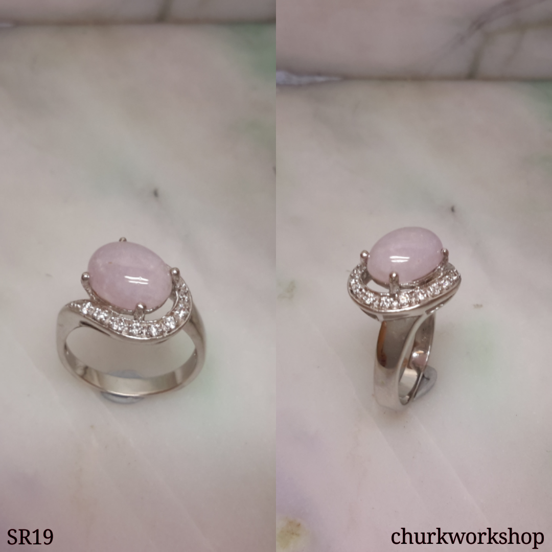 Lavender jade ring
