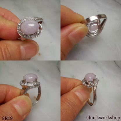 Lavender jade ring