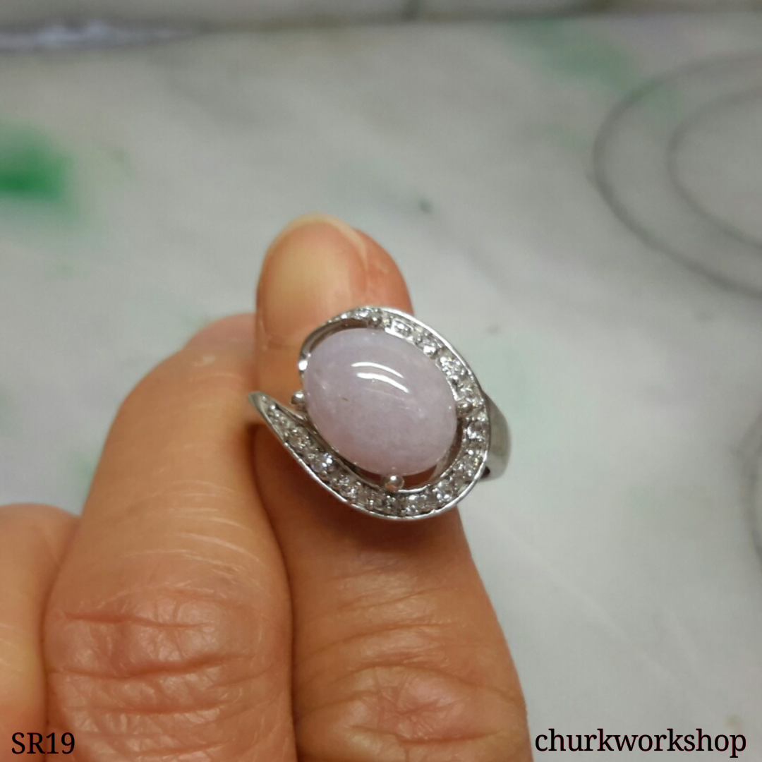 Lavender jade ring
