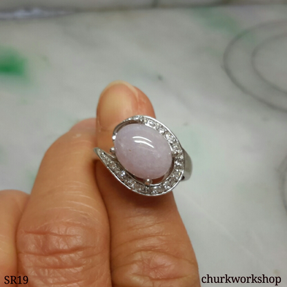 Lavender jade ring