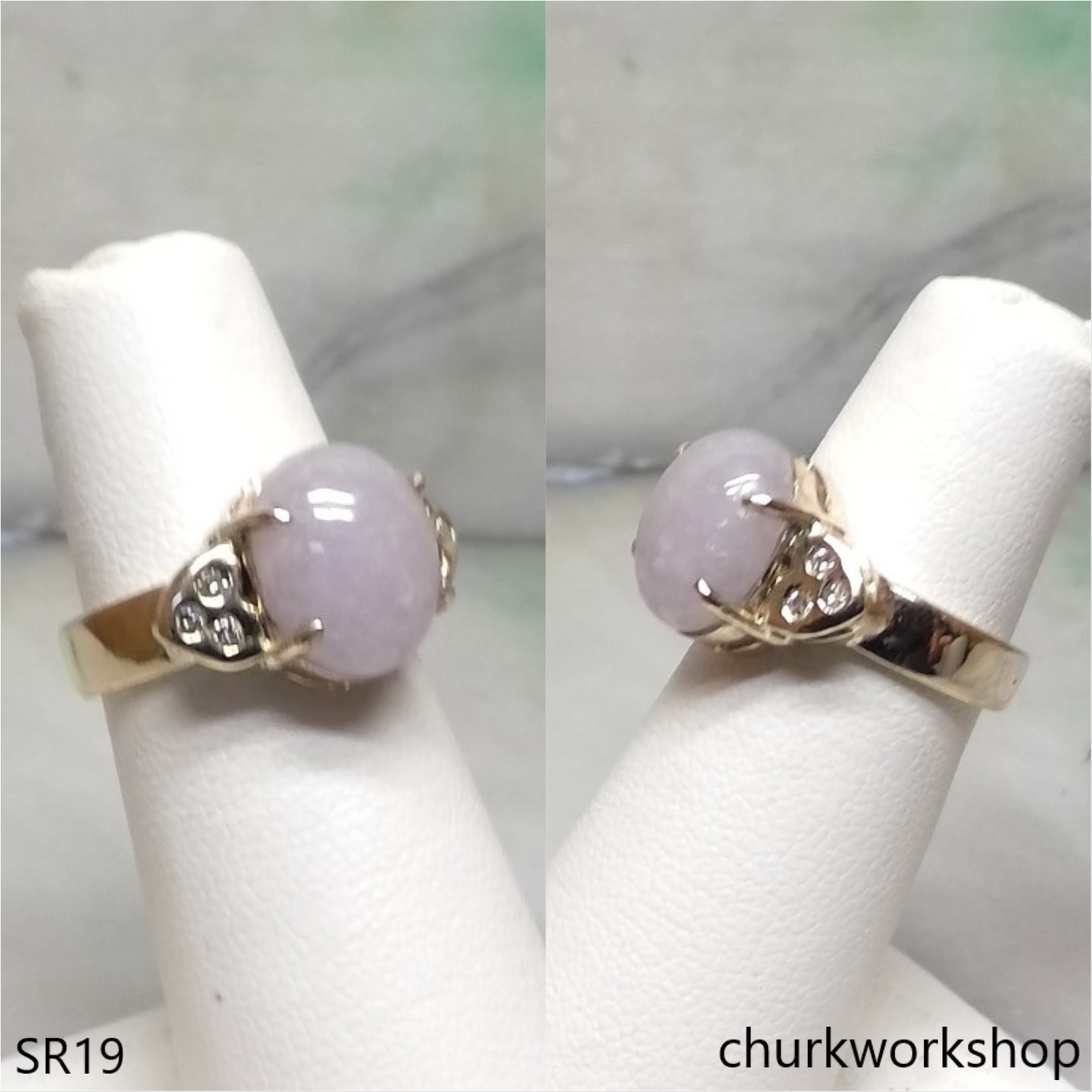 Lavender jade ring