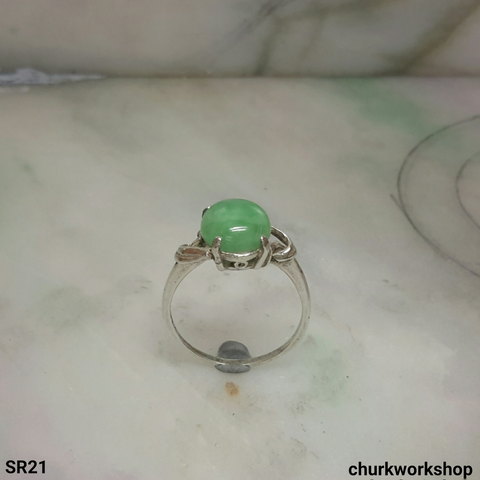 Light green jade ring