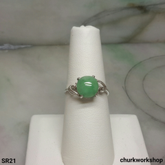 Light green jade ring