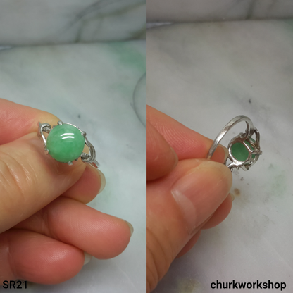 Light green jade ring