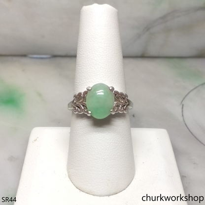 Light green jade ring