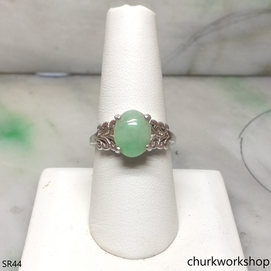 Light green jade ring