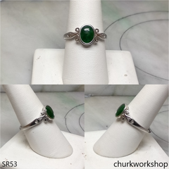 Dark green color jade ring