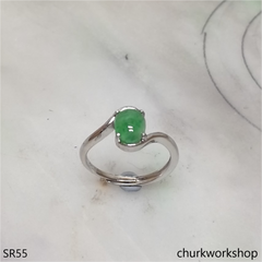 Small green jade ring