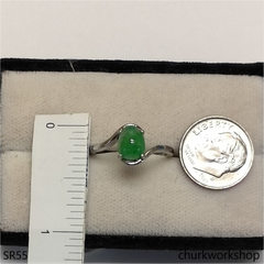 Small green jade ring