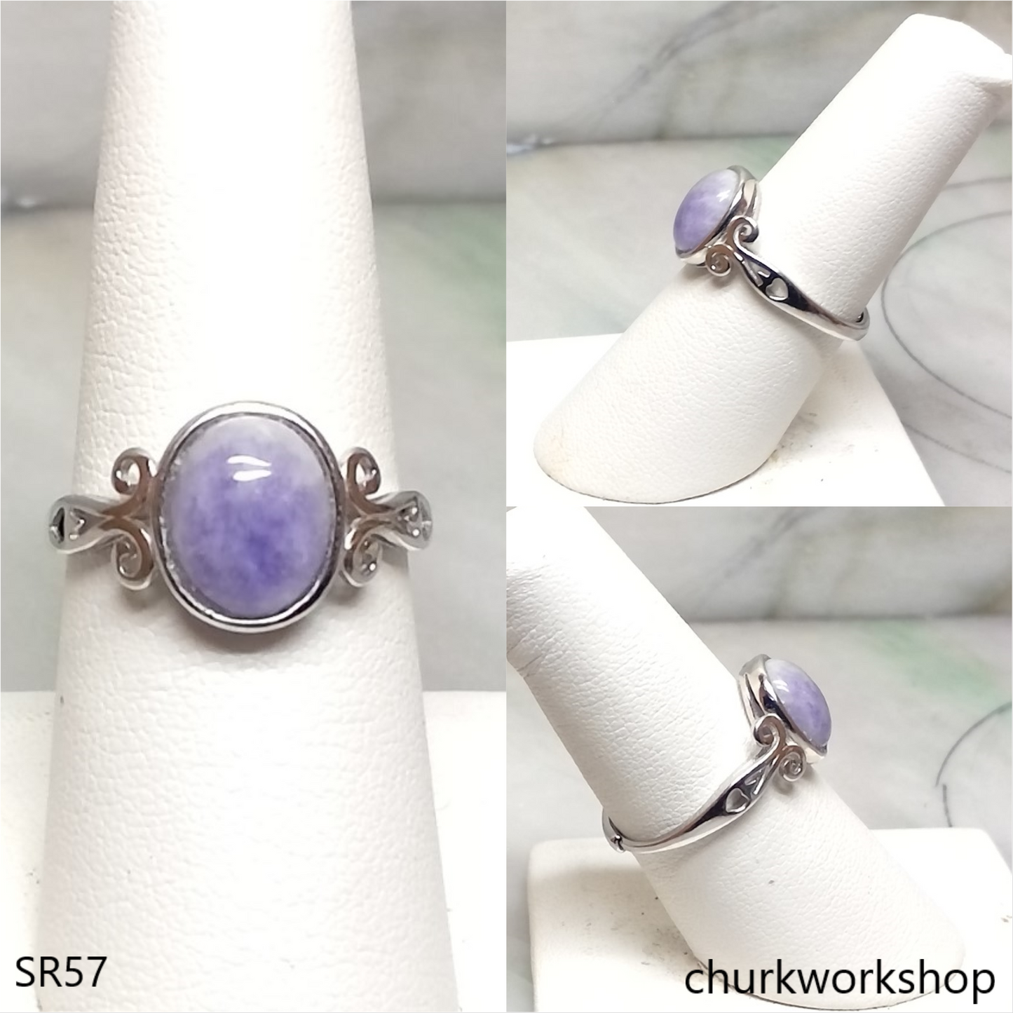 Lavender jade ring