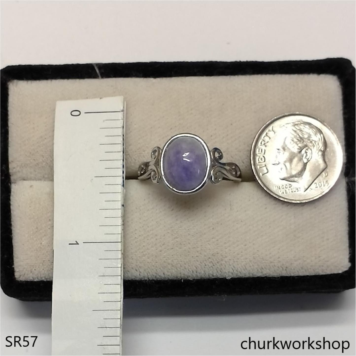 Lavender jade ring