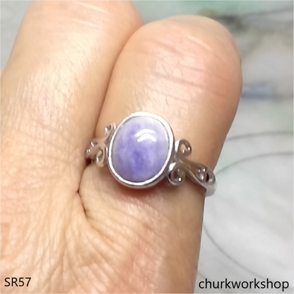 Lavender jade ring