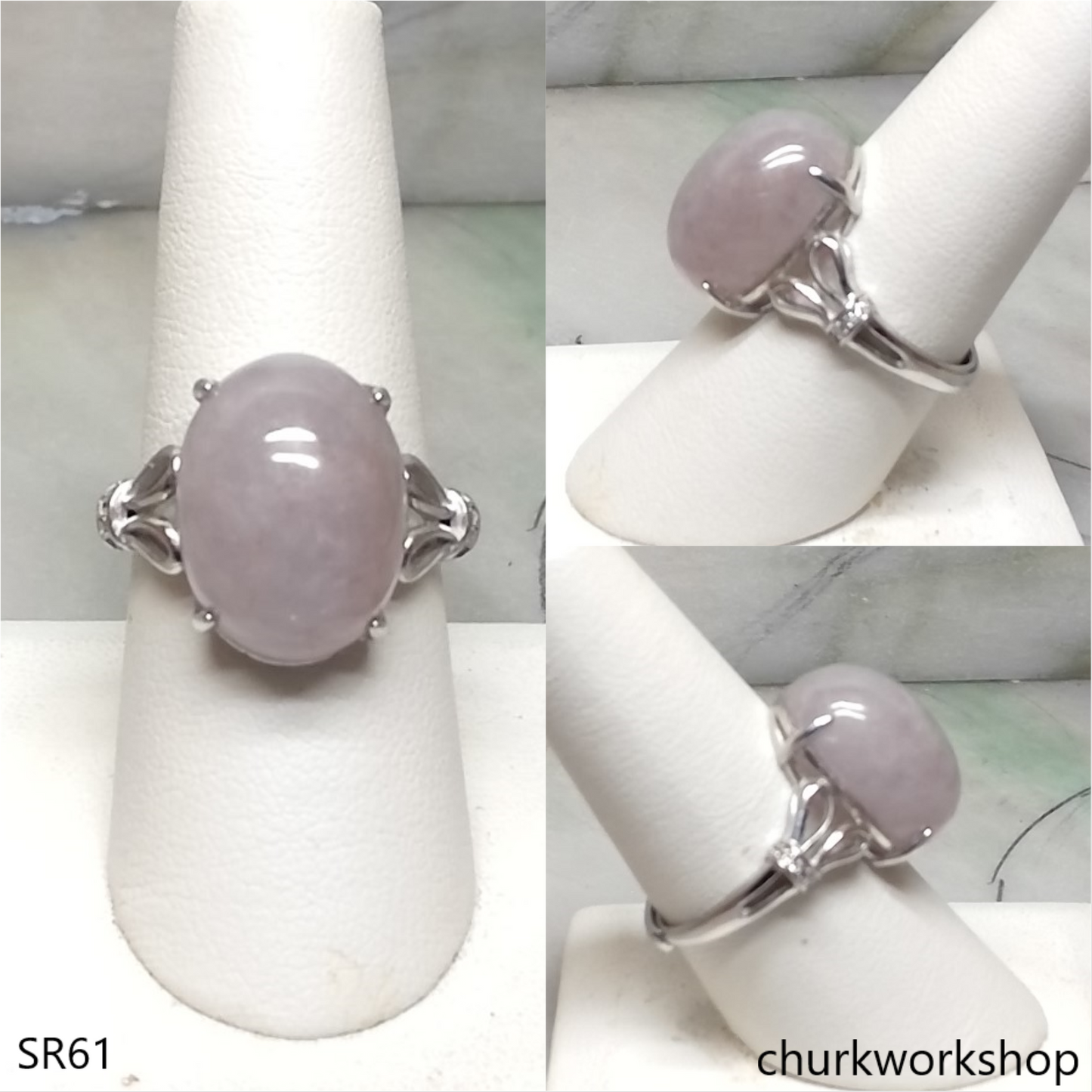 Lavender jade ring