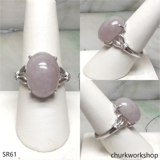 Lavender jade ring