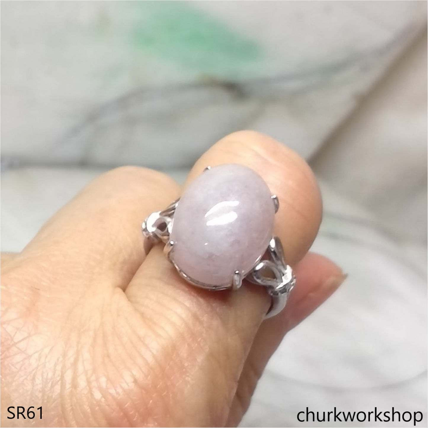 Lavender jade ring