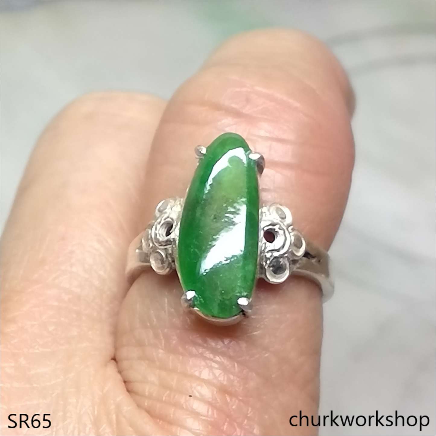 Green jade ring