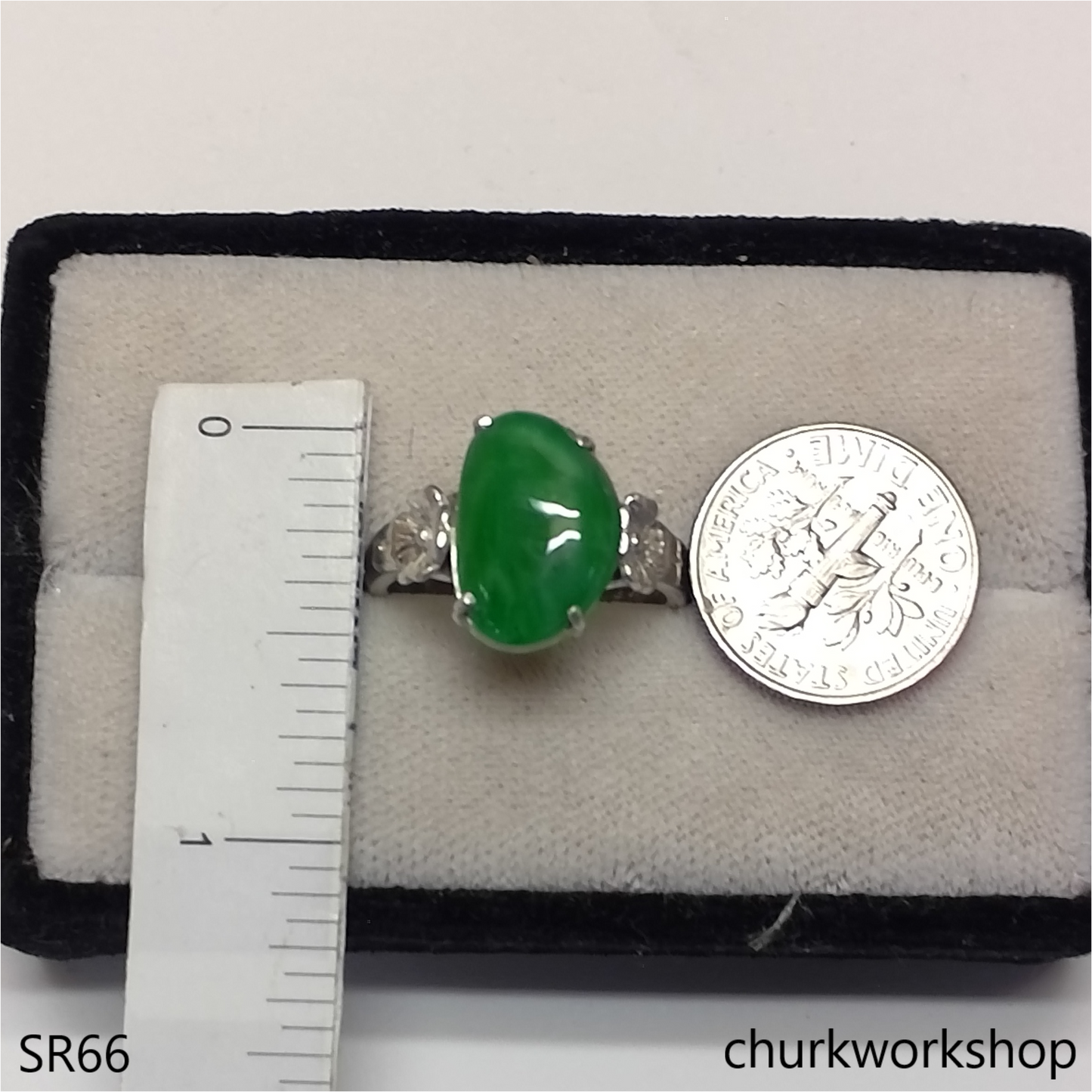 Green jade ring