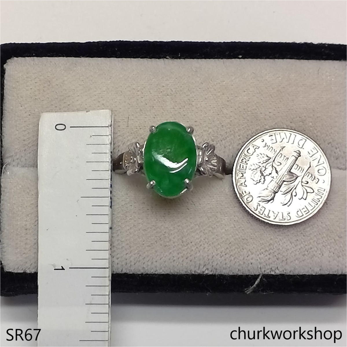 Green jade ring