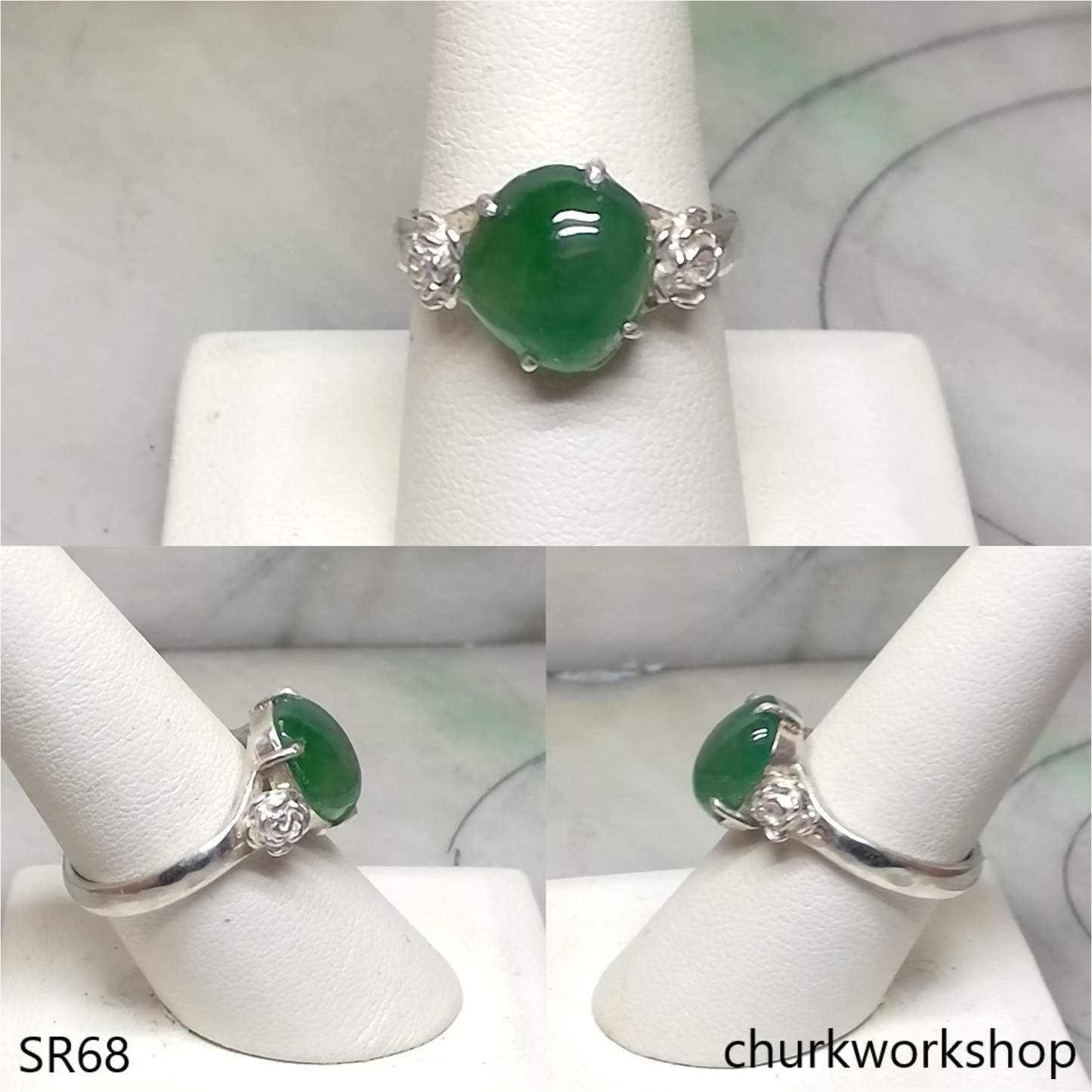 Green jade ring
