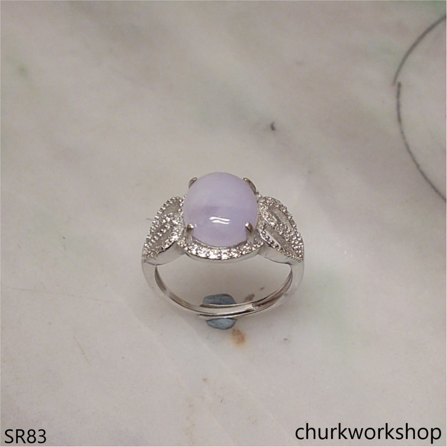 Lavender jade ring