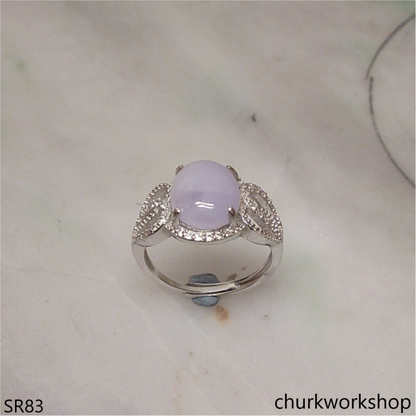 Lavender jade ring