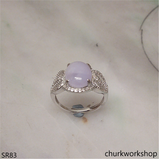 Lavender jade ring