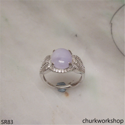 Lavender jade ring