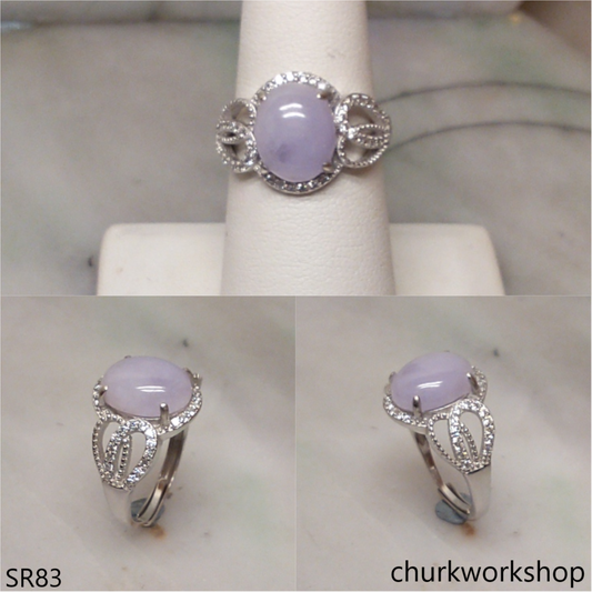 Lavender jade ring