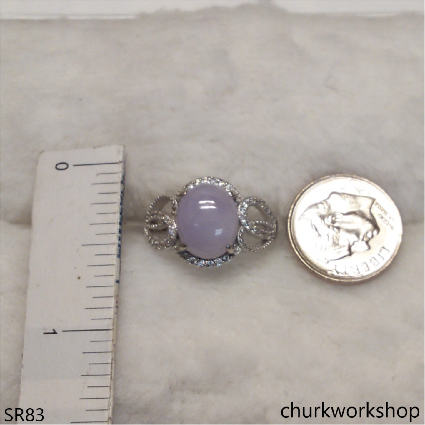 Lavender jade ring