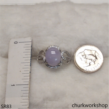 Lavender jade ring