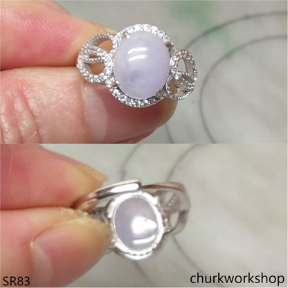 Lavender jade ring