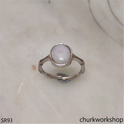 Light lavender jade ring
