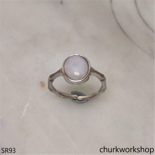 Light lavender jade ring