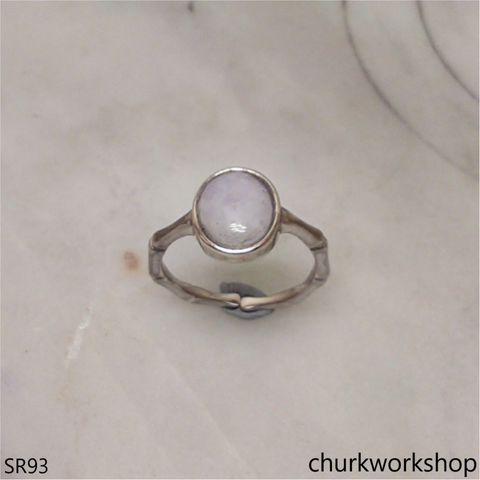 Light lavender jade ring
