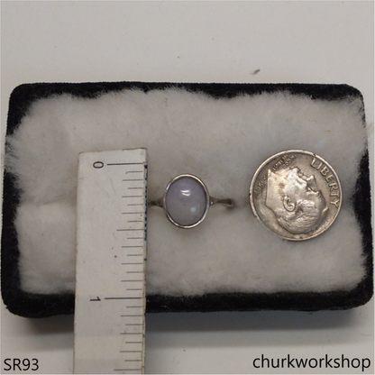 Light lavender jade ring