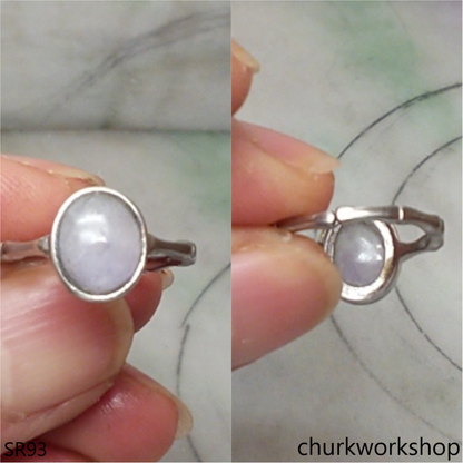 Light lavender jade ring