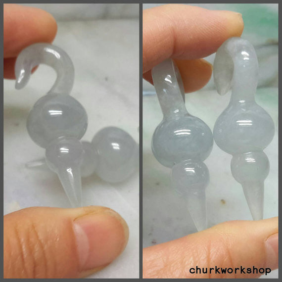 Icy jade ear weight