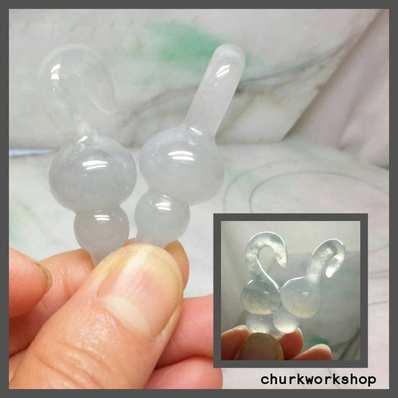 Icy jade ear weight