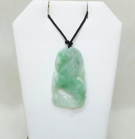 Natural color jade horse pendant