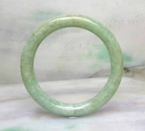 Pea green jade bangle