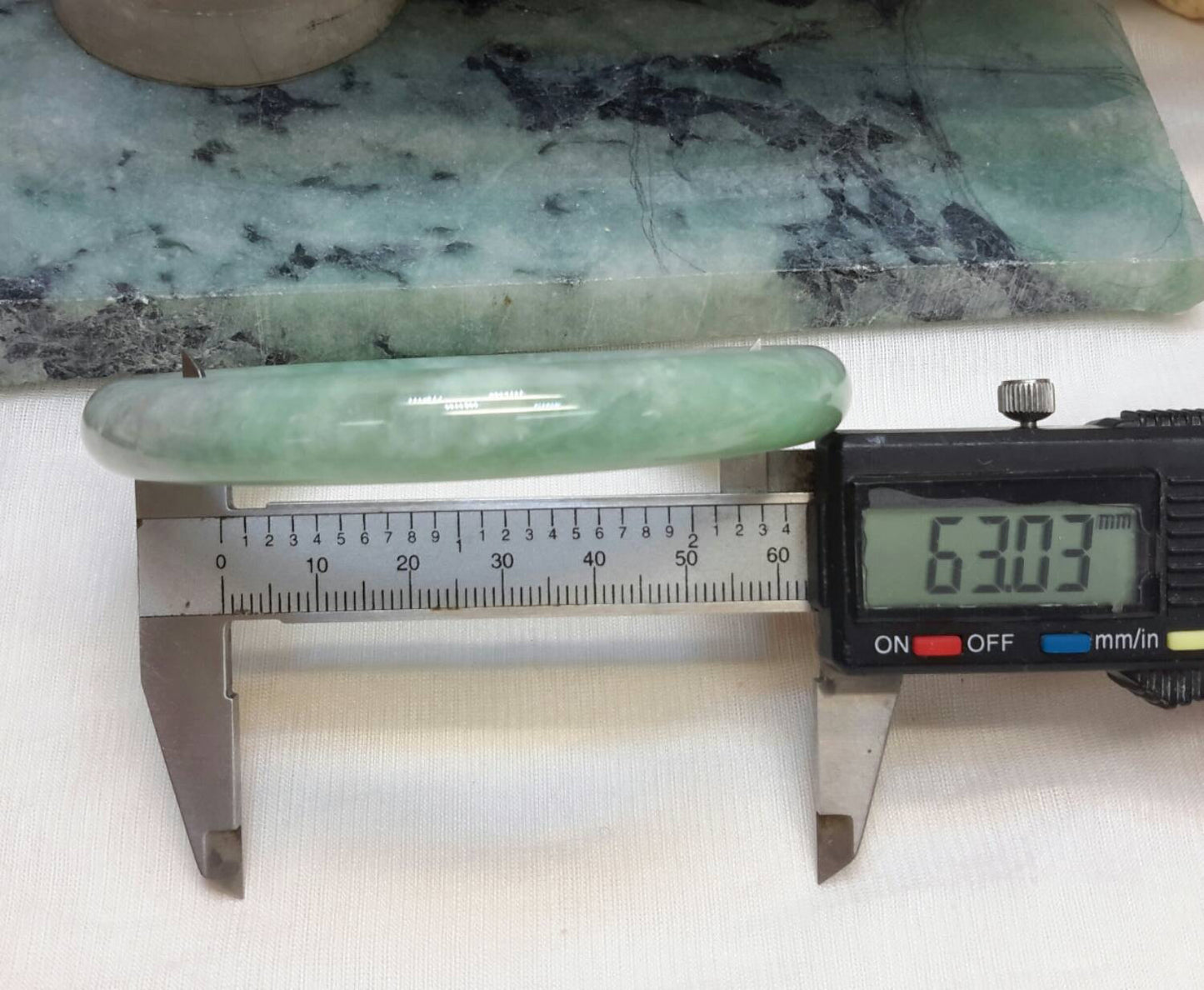 Large green jade bangle
