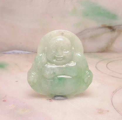 Jade happy Buddha pendant