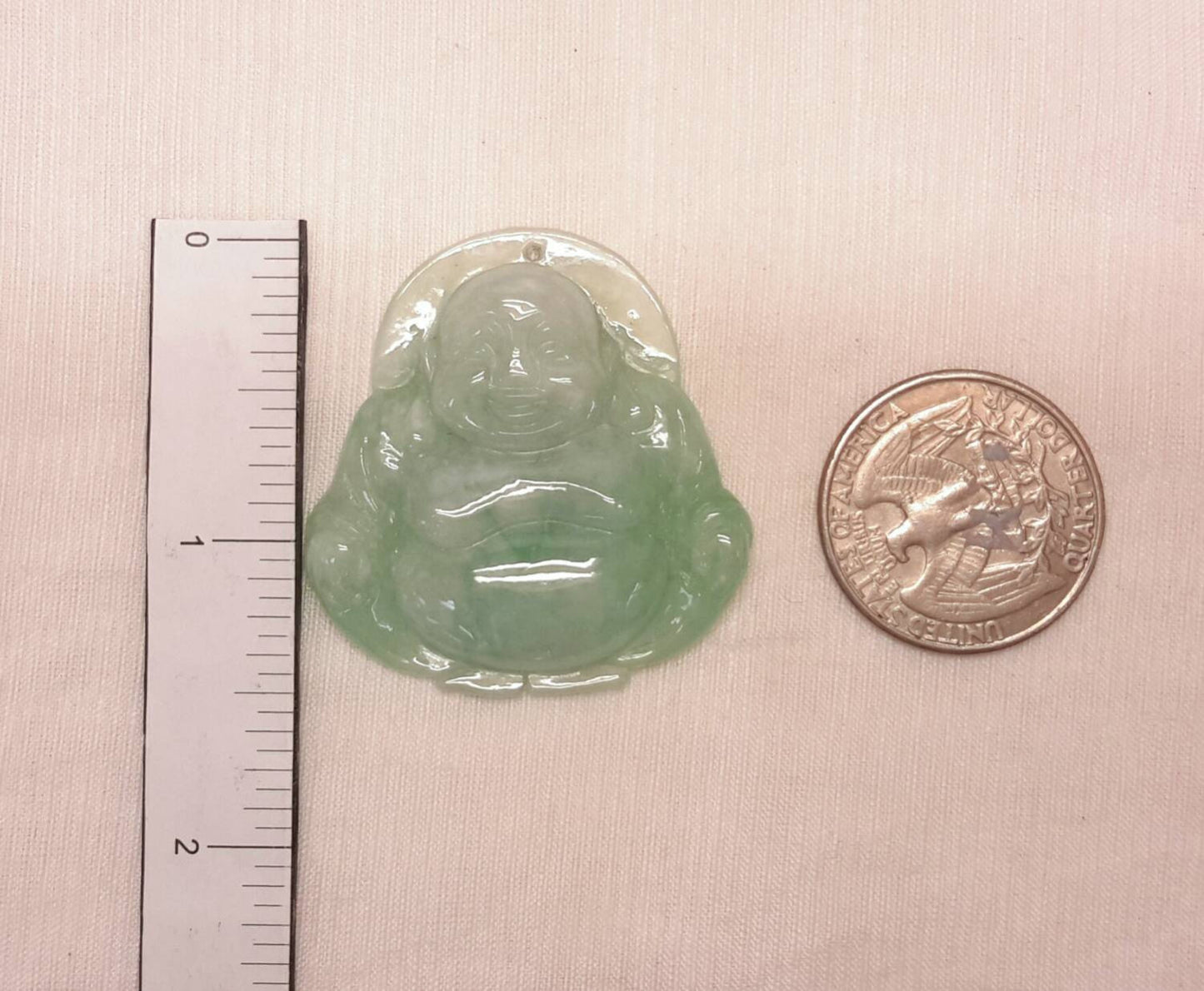 Jade happy Buddha pendant