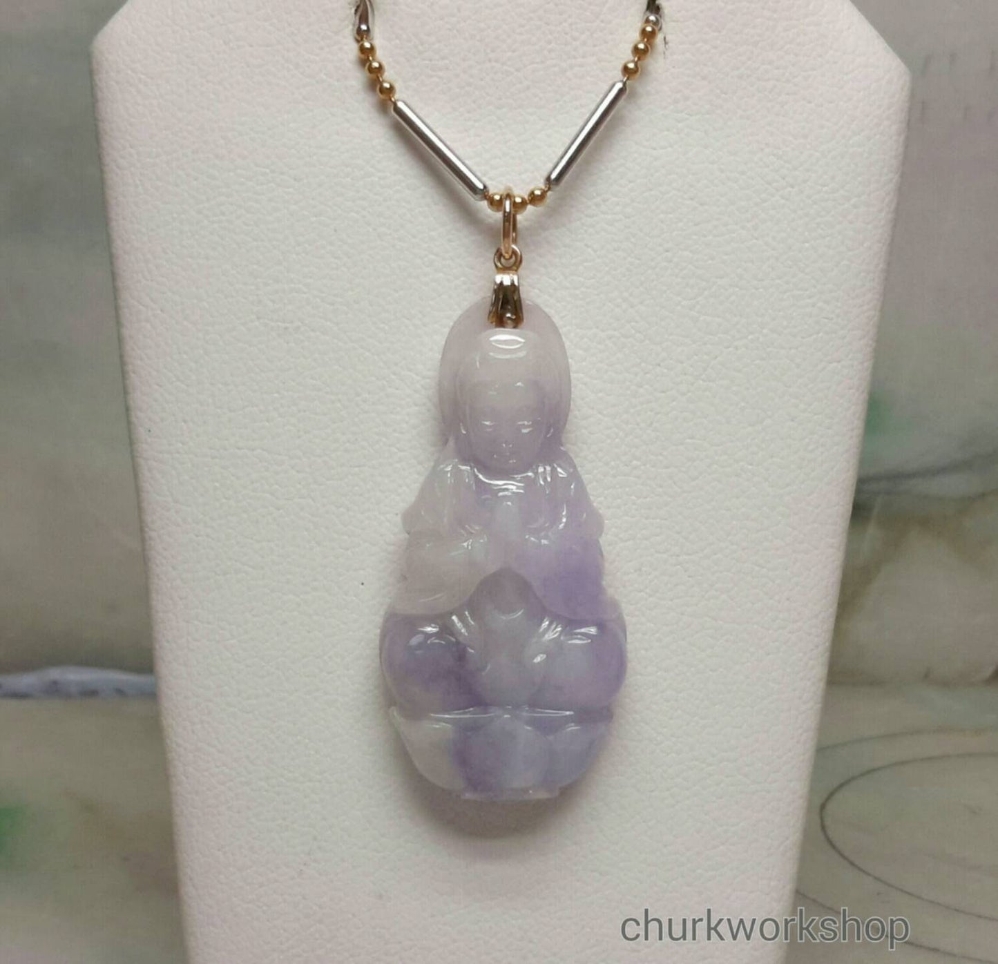 Lavender jade lady Buddha