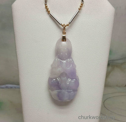 Lavender jade lady Buddha