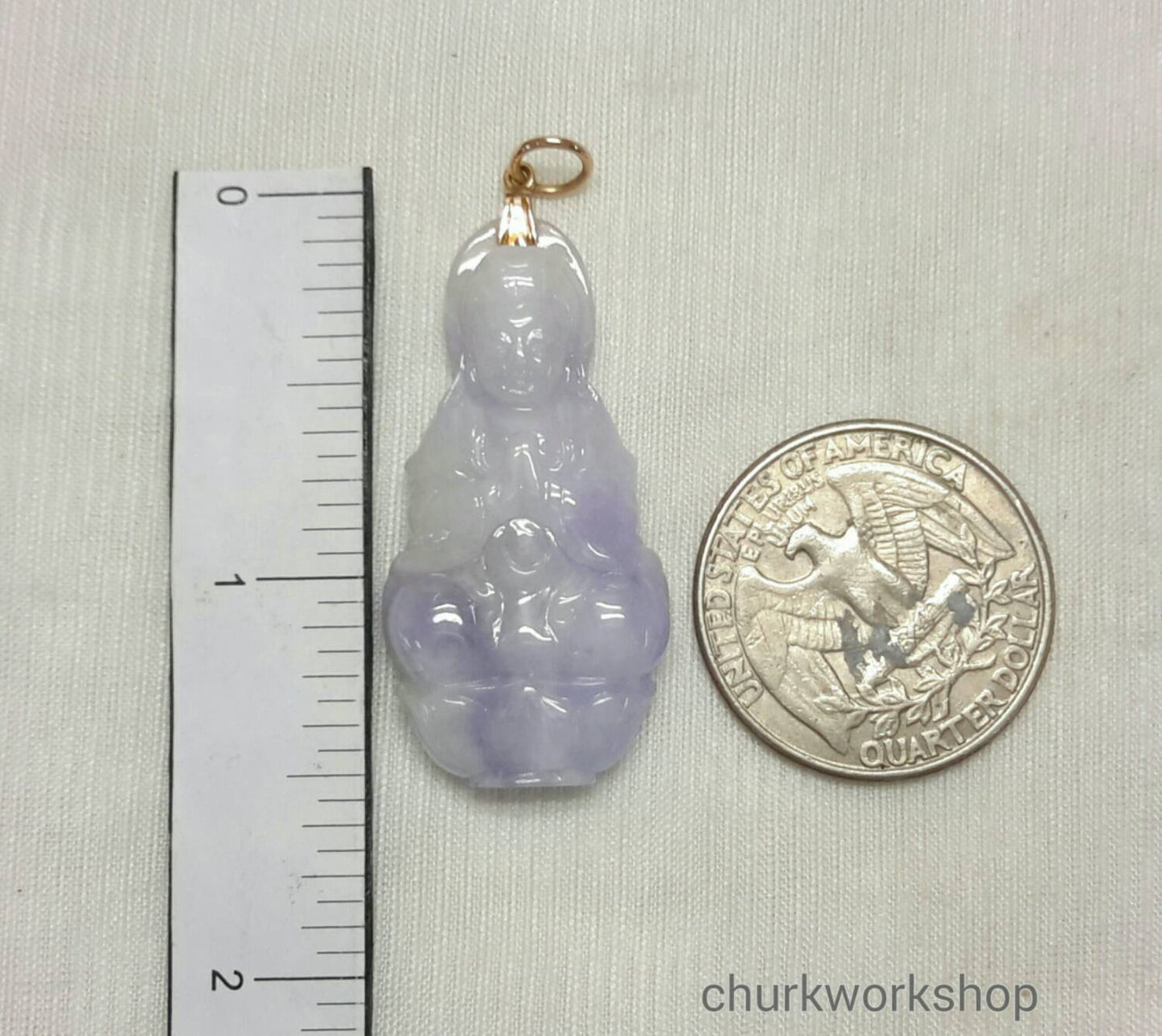 Lavender jade lady Buddha